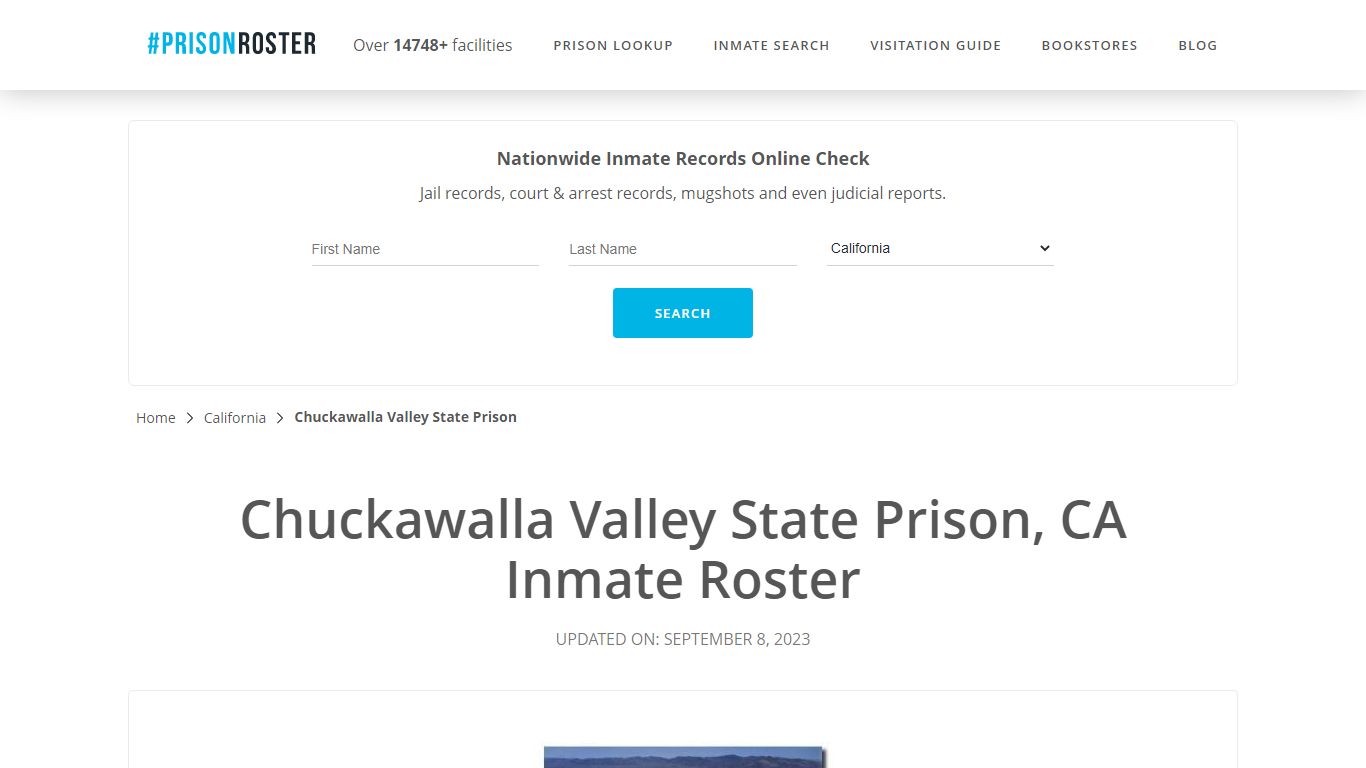 Chuckawalla Valley State Prison, CA Inmate Roster - Prisonroster